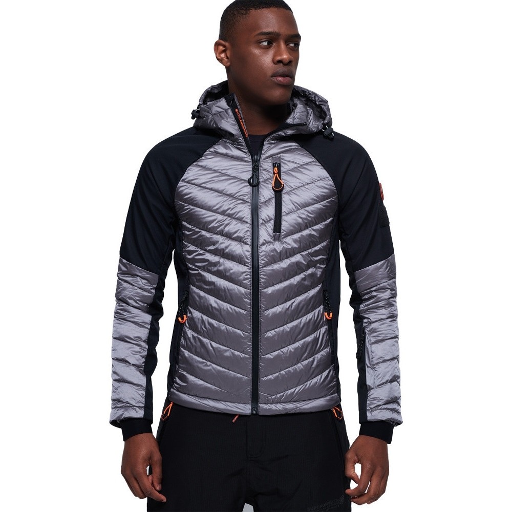 superdry down padded jacket with hood