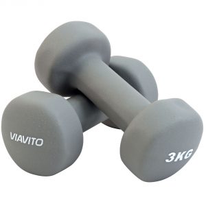 Viavito Neoprene Dumbbells - Pair - 2 x 3kg