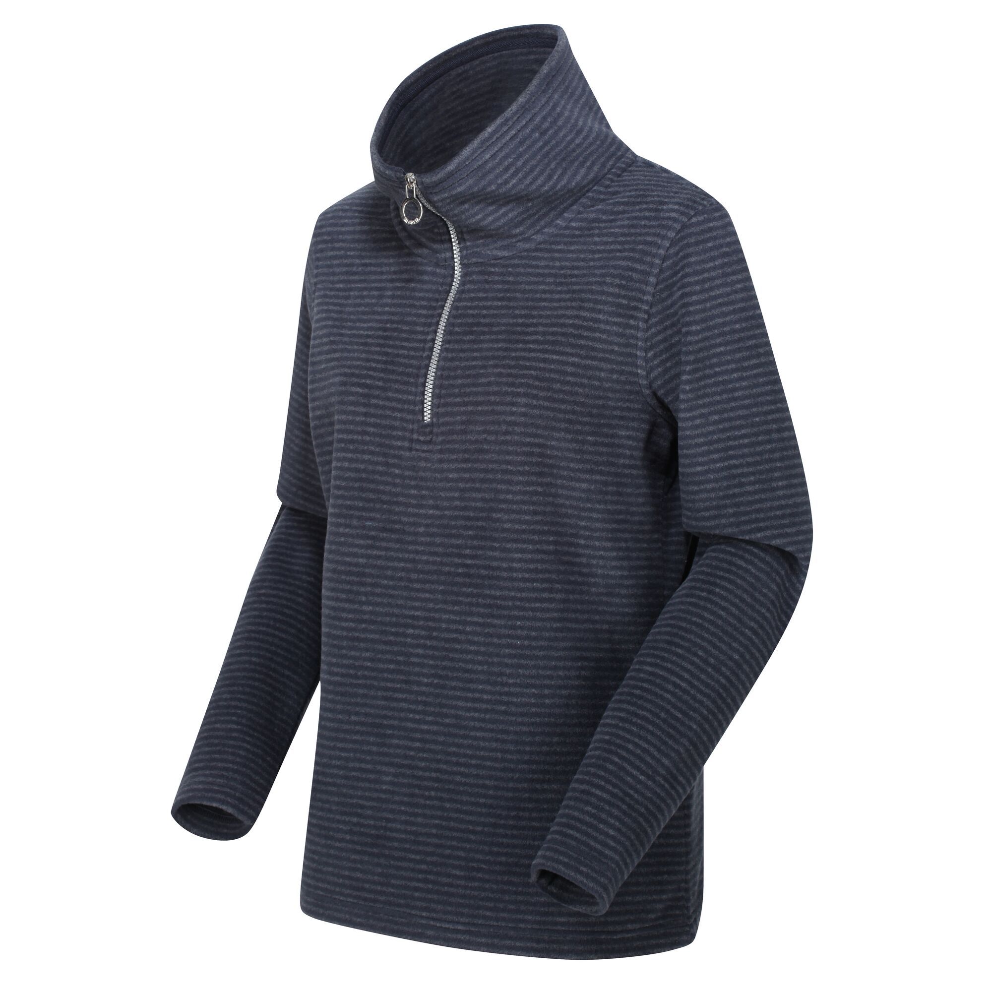 Women's Solenne Half Zip Stripe Fleece Navy Silver