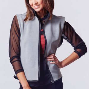 REVERSIBLE LUXE GILET BLACK-GREY