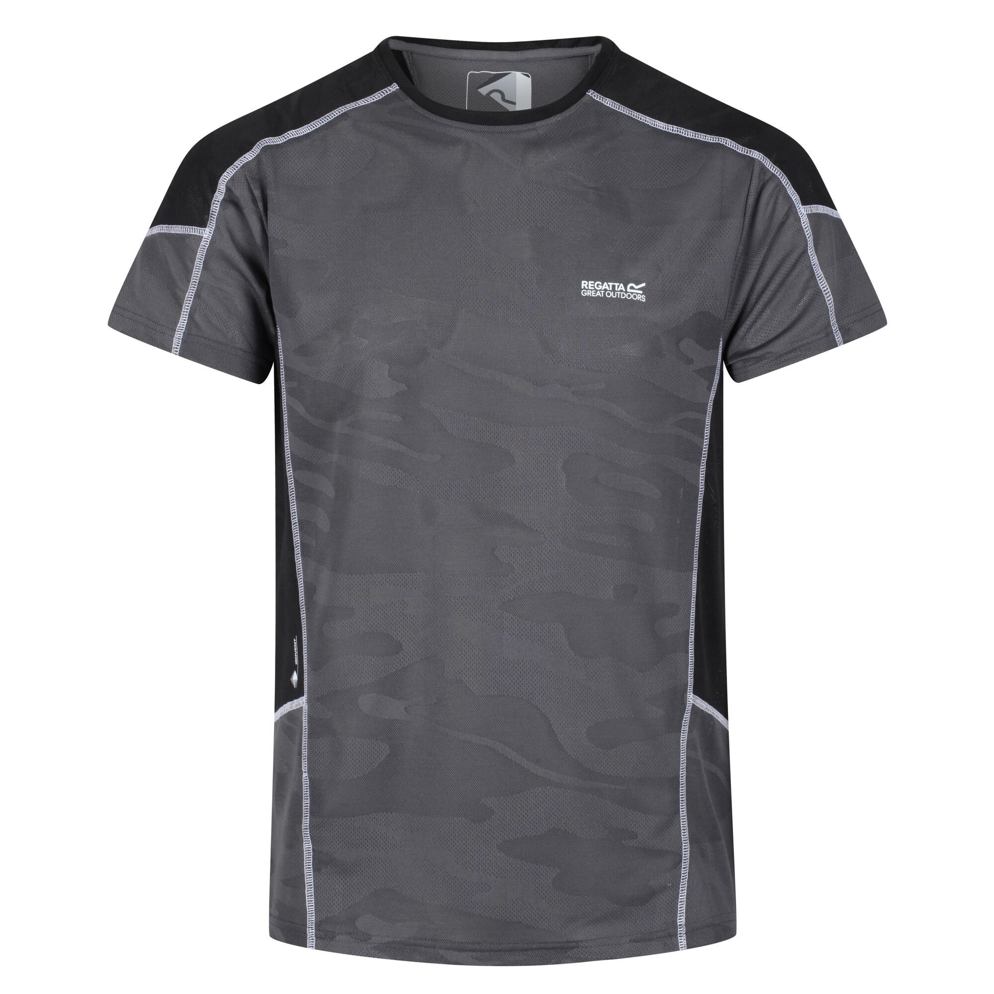 Men's Camito Active T-Shirt Magnet Grey Black