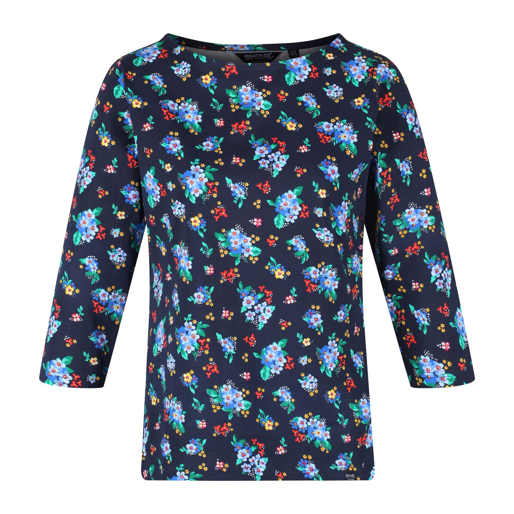Women's Polina Printed Long Sleeved T-Shirt Navy Floral