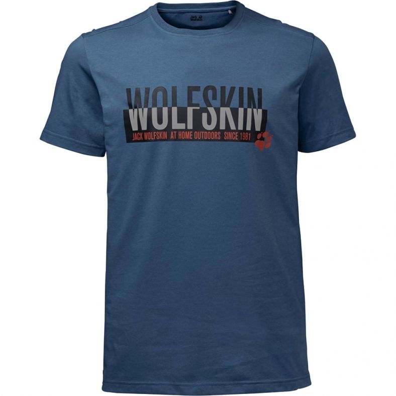 Jack Wolfskin Mens Slogan Lightweight Cotton Short Sleeve T-Shirt