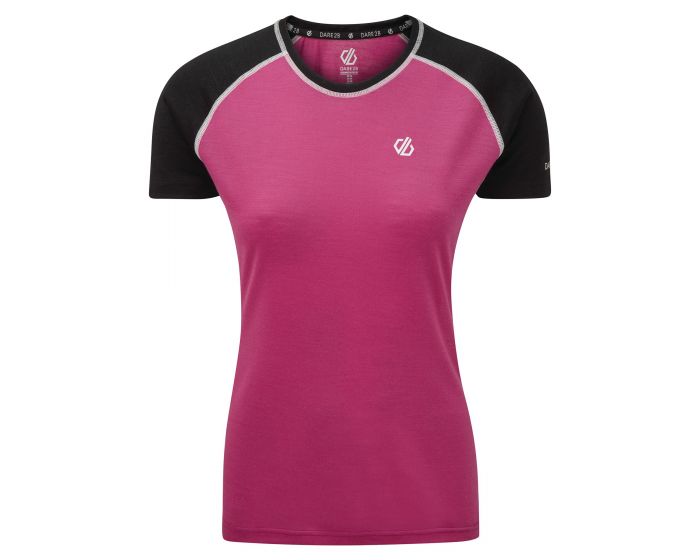 Dare 2b - Women's Fixate Wool T-Shirt Active Pink Black