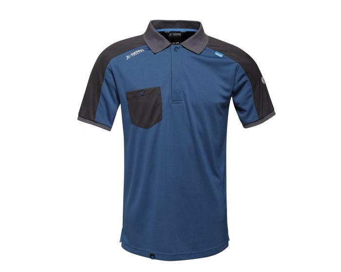 Men's Offensive Moisture Wicking Polo Shirt Blue Wing