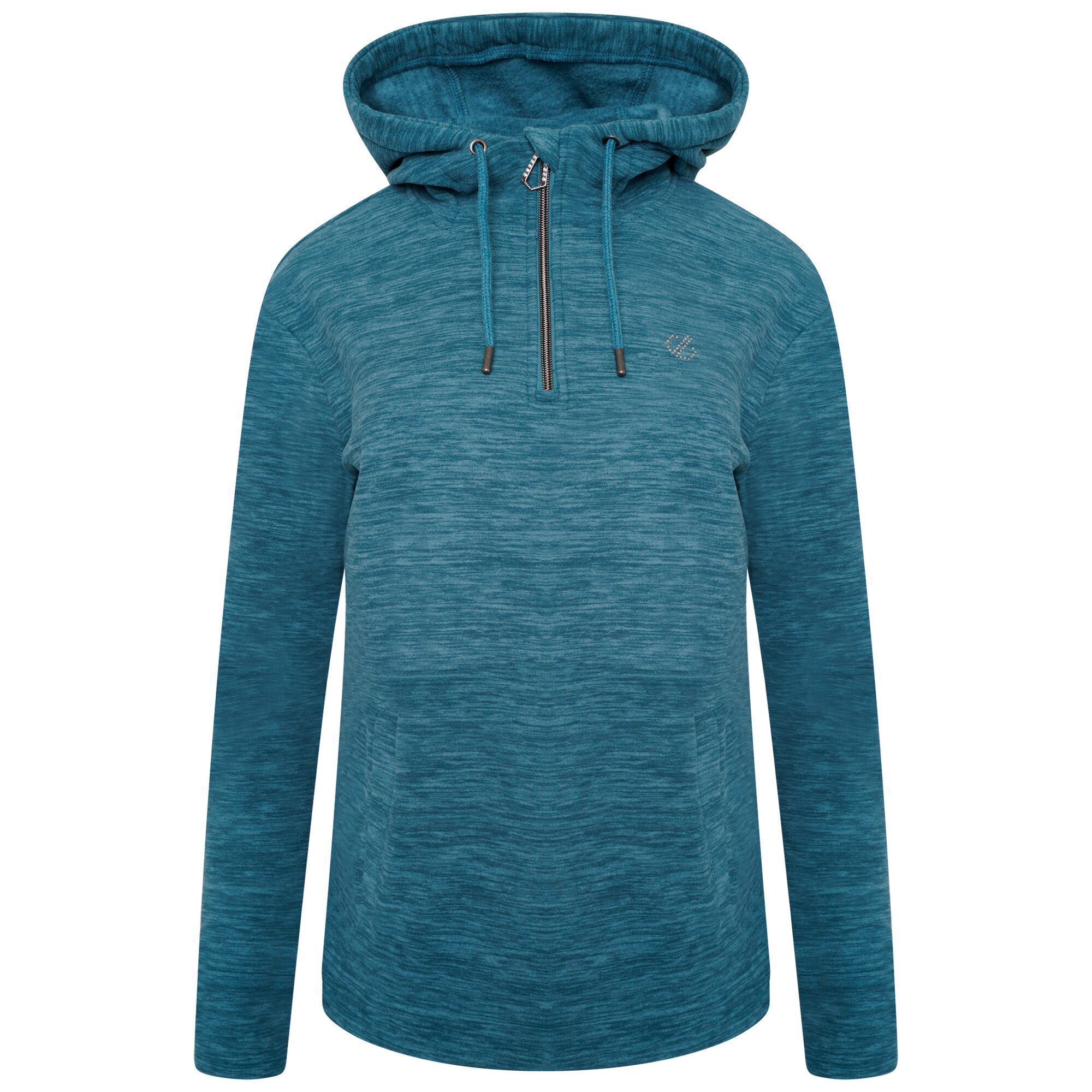 Dare 2b - Women's Obsessed Half Zip Drawcord Hooded Luxe Fleece Dragonfly Green