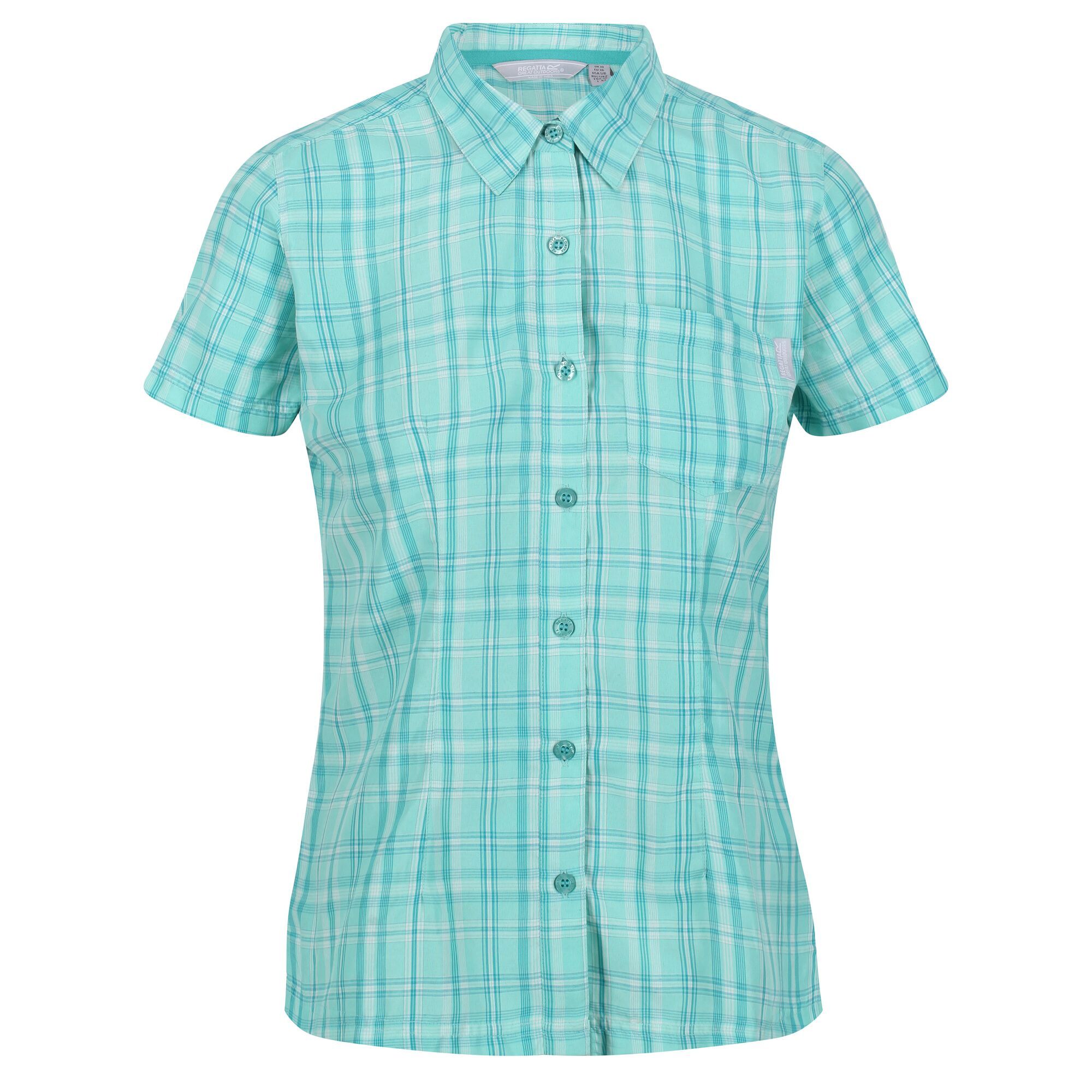 Women's Mindano VI Short Sleeve Shirt - Ocean Wave Check