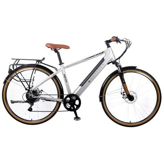Dallingridge Malvern Hybrid Trekking Electric Bike - Satin Silver/Camel