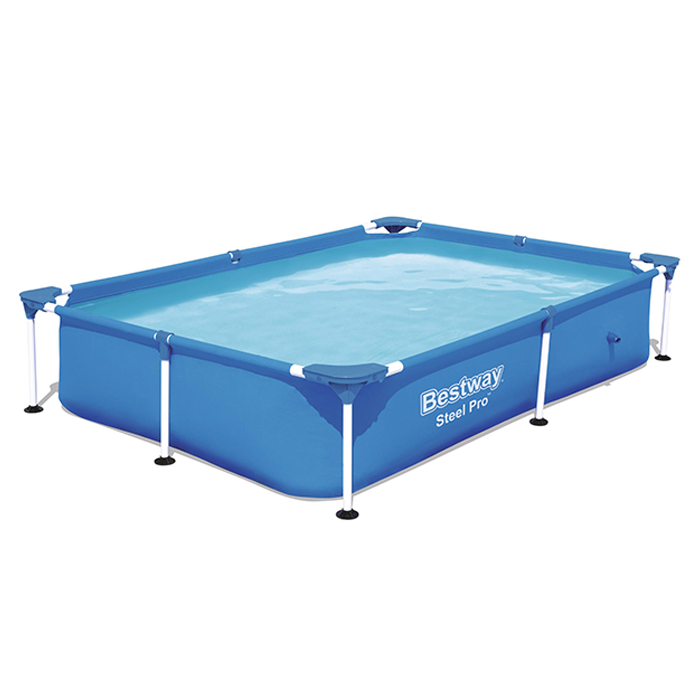 BESTWAY 7FT 3INCH RECTANGULAR ABOVE GROUND STEEL PRO SWIMMING POOL