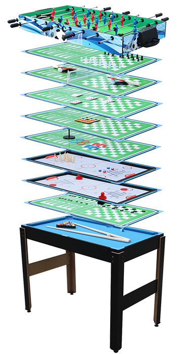 WALKER & SIMPSON 14 IN 1 MULTI GAMES TABLE WITH POOL TABLE FOOTBALL & TABLE TENNIS