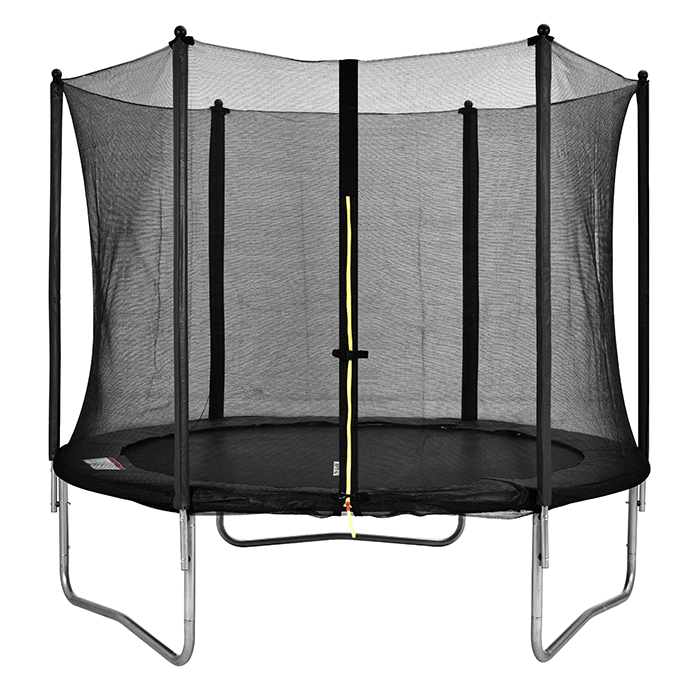 VELOCITY 8FT TRAMPOLINE AND SAFETY ENCLOSURE BLACK