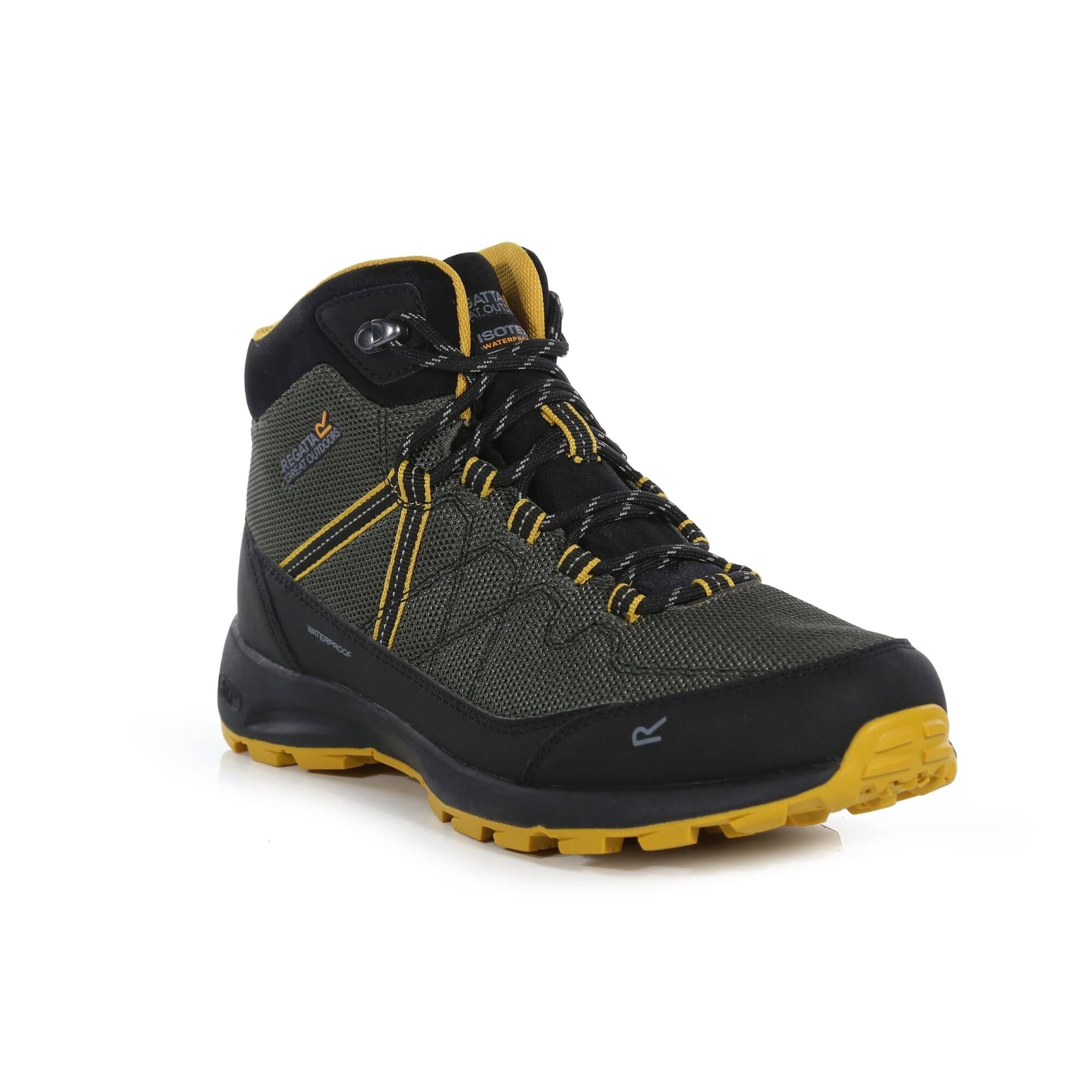 Men's Samaris Lite Waterproof Mid Walking Boots | Dark Khaki Yellow Gold