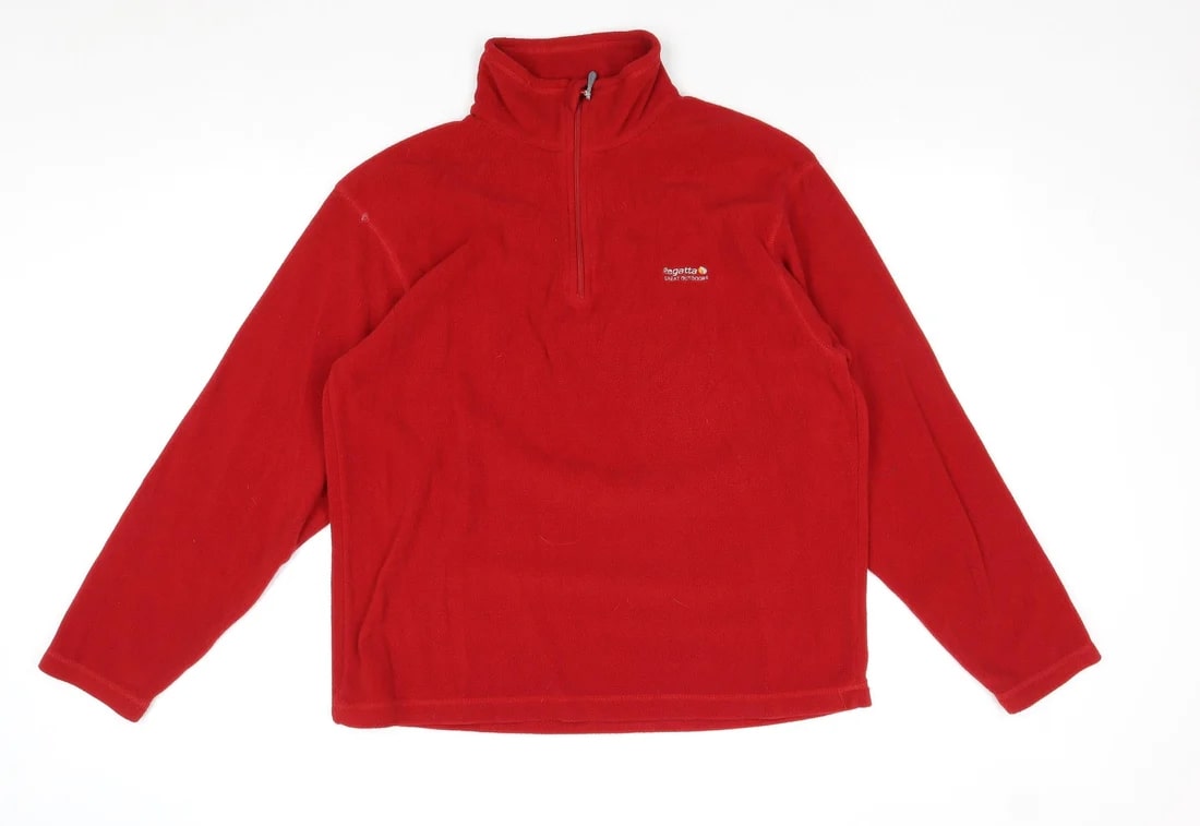 REGATTA Mens Red Polyester Pullover Sweatshirt Size L