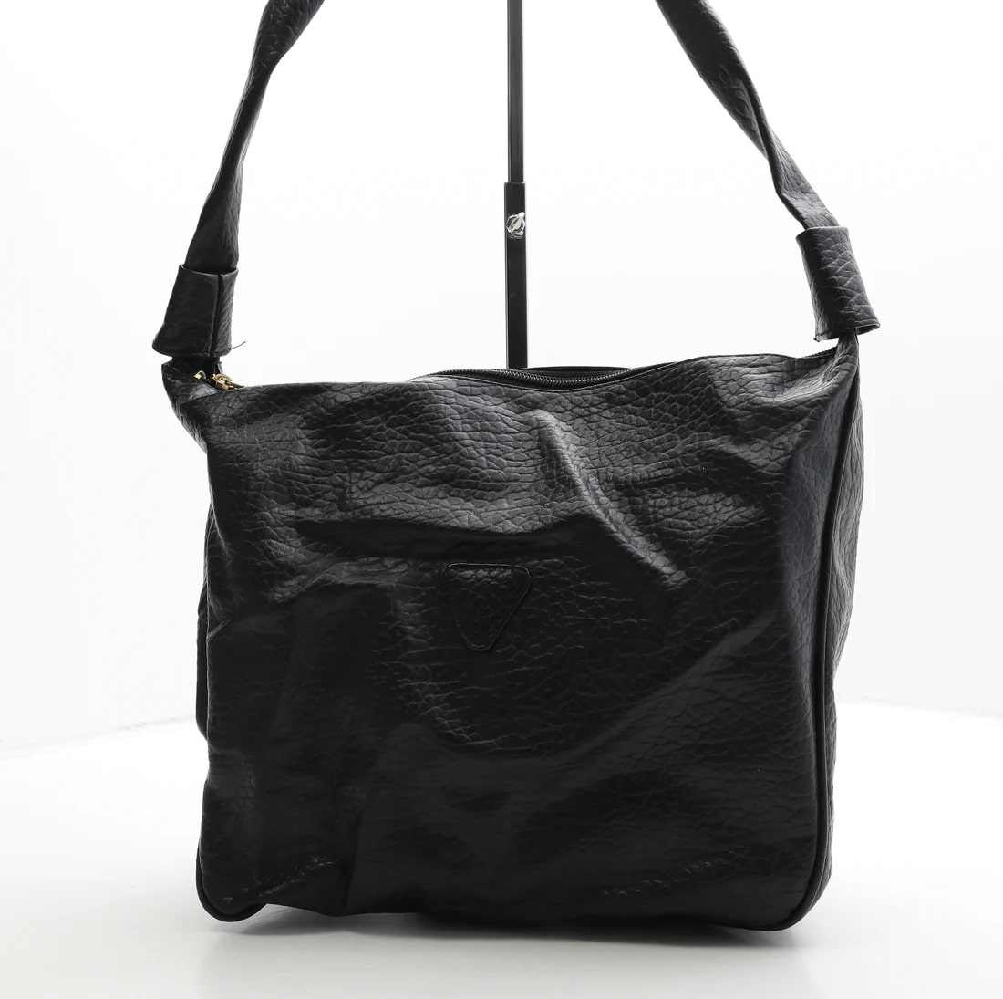 GEORGE Womens Black Polyurethane Shoulder Bag Size Large