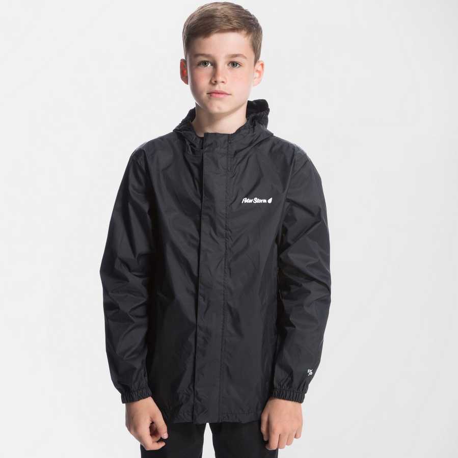 Peter StormKids Packable Waterproof Jacket Black