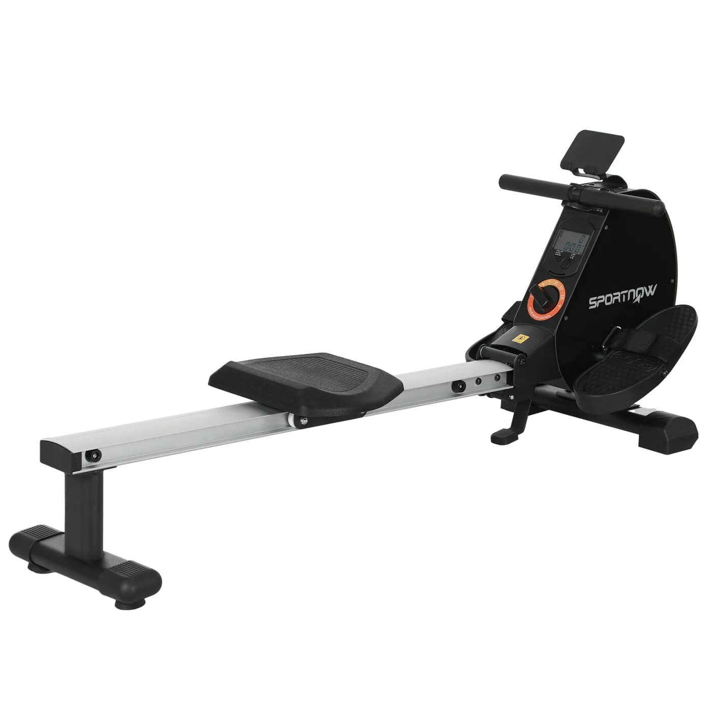 SPORTNOW Folding Magnetic Rowing Machine with Dual Aluminium Slide Rail