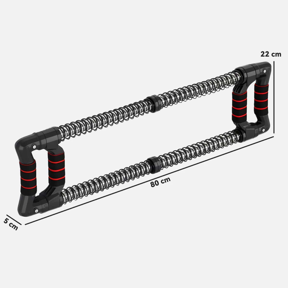 SPORTNOW Chest Expander with 10-50kg Adjustable Resistance for Men, Women