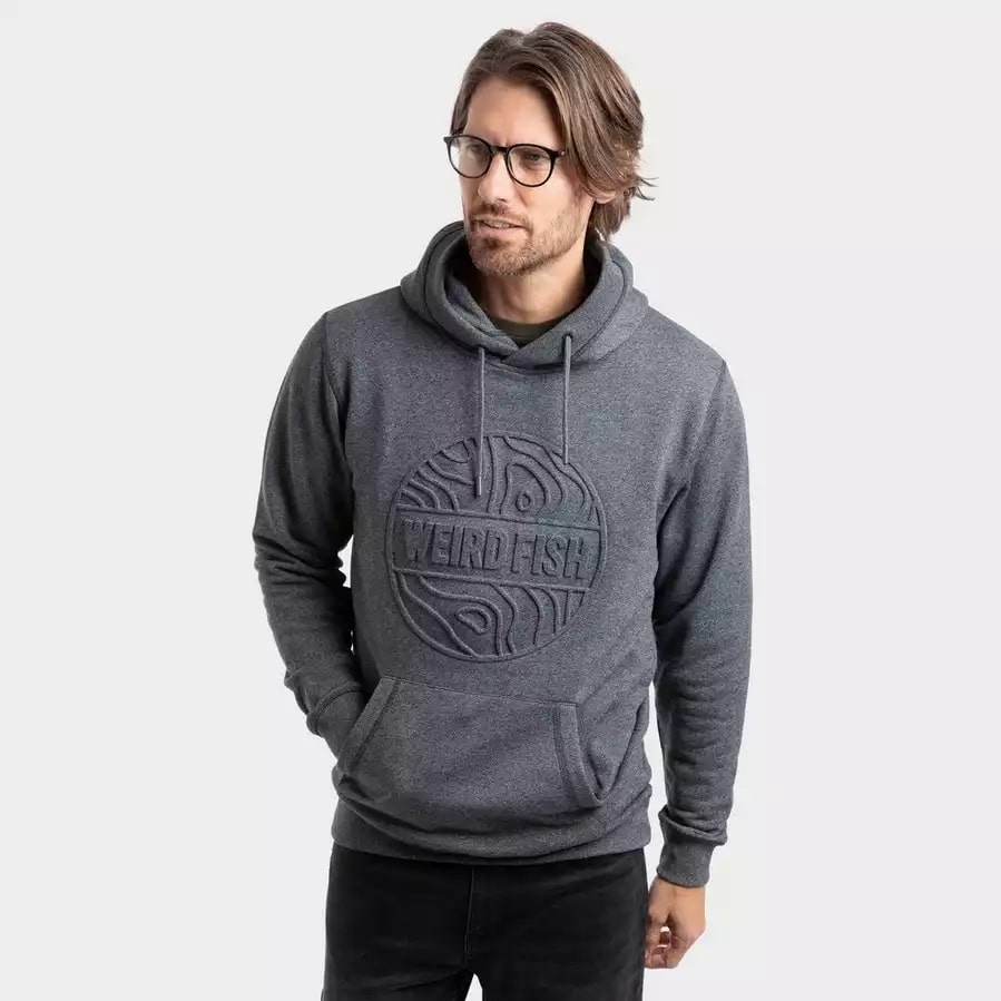Weird Fish Men's Perranporth Embossed Grindle Hoodie