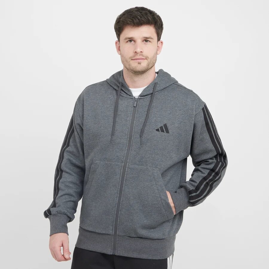 adidas Men’s Essentials 3-Stripes Fleece Hoodie