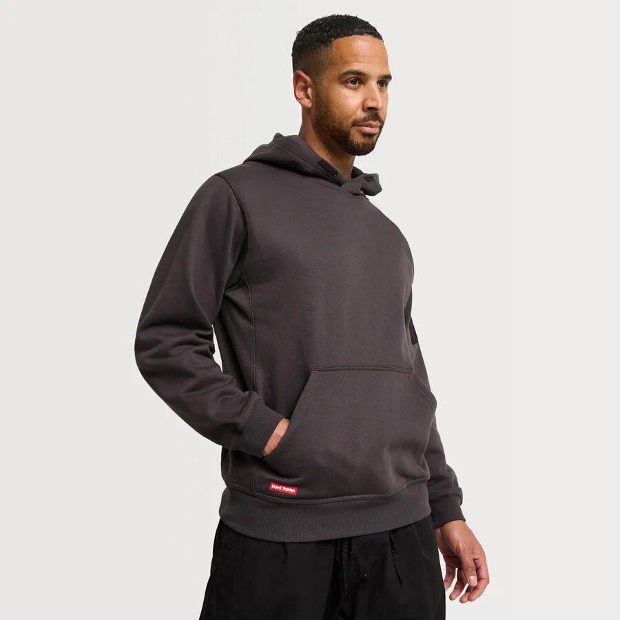 Hard Yakka Ww Men's Brushed Fleece Grey Hoodie